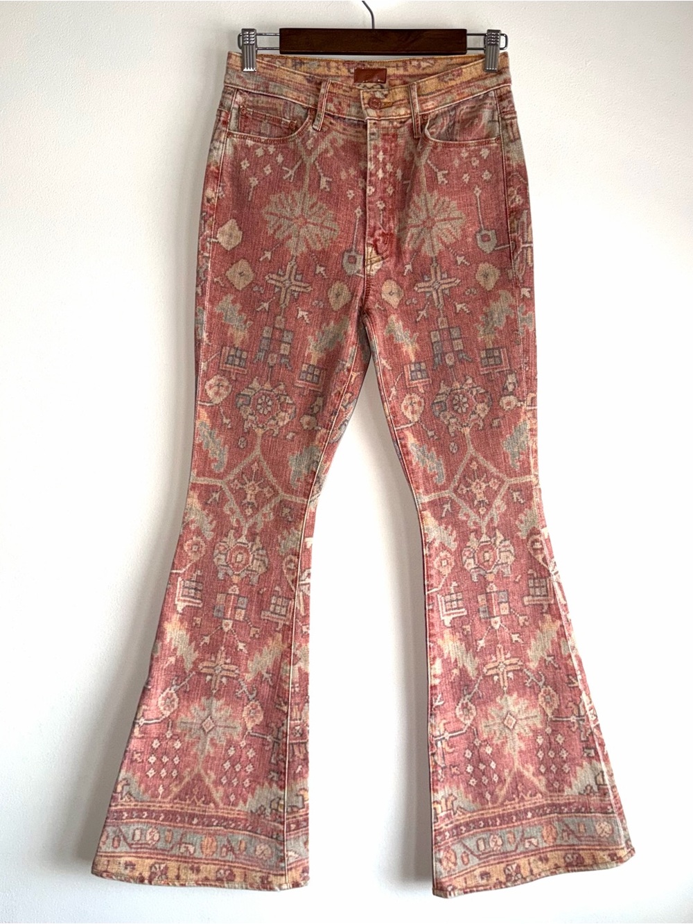 Mother Super Cruiser Rug Burn Size 26 Flare Jeans Boho - Picture 3 of 16